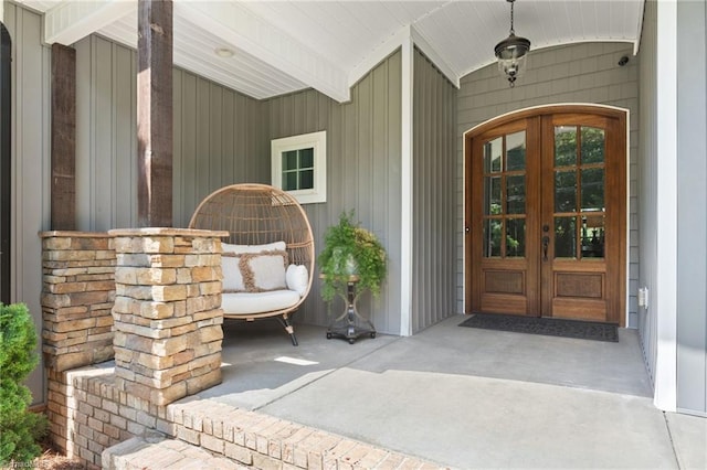 3922 Tam O Shanter Rd, Kernersville, NC 27284 - property entrance with french doors and covered porch