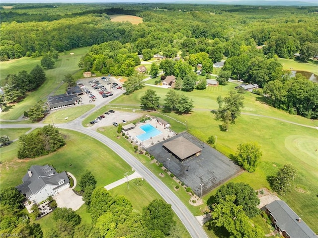 3922 Tam O Shanter Rd, Kernersville, NC 27284 - bird's eye view of a heavily wooded area and a local golf course