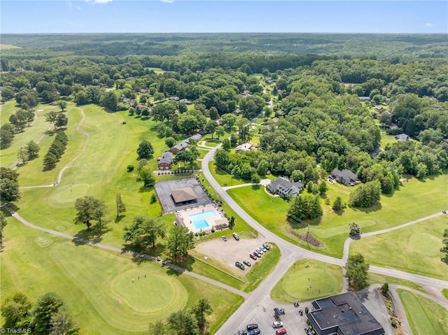 3922 Tam O Shanter Rd, Kernersville, NC 27284 - bird's eye view of a heavily wooded area and a pool area