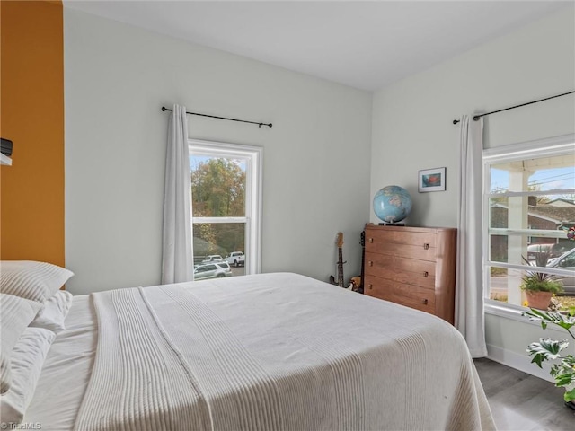 bedroom featuring hardwood / wood-style floors