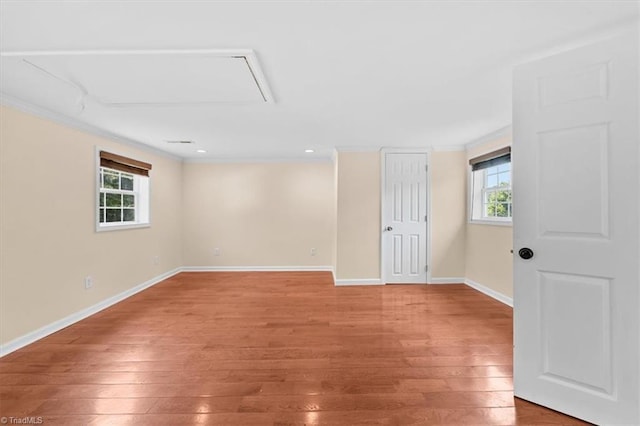 649 W Main St, Franklinville, NC 27248 - spare room with ornamental molding, healthy amount of natural light, light wood finished floors, baseboards, and recessed lighting