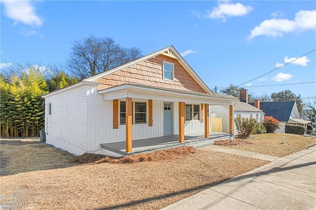 view of front of property with a porch