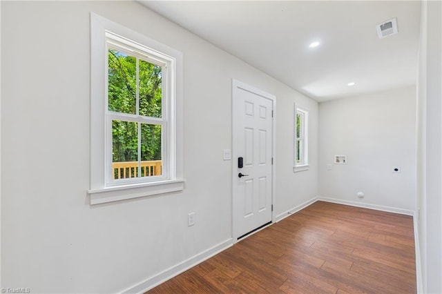 1924 E 25th St, Winston-Salem, NC 27105 - entryway featuring plenty of natural light, wood finished floors, baseboards, and recessed lighting