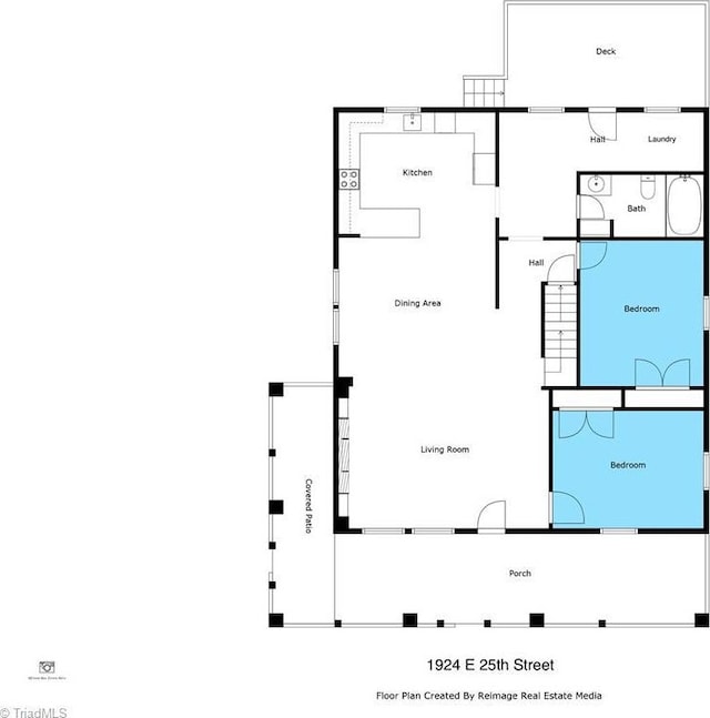 1924 E 25th St, Winston-Salem, NC 27105 - floor plan / room layout
