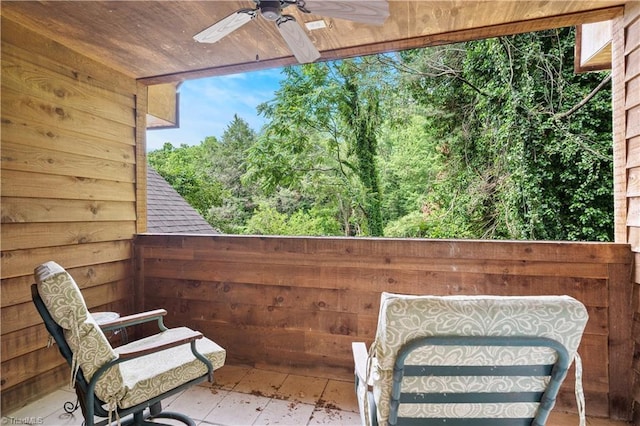 833 E Country Club Rd, Mount Airy, NC 27030 - balcony with a ceiling fan