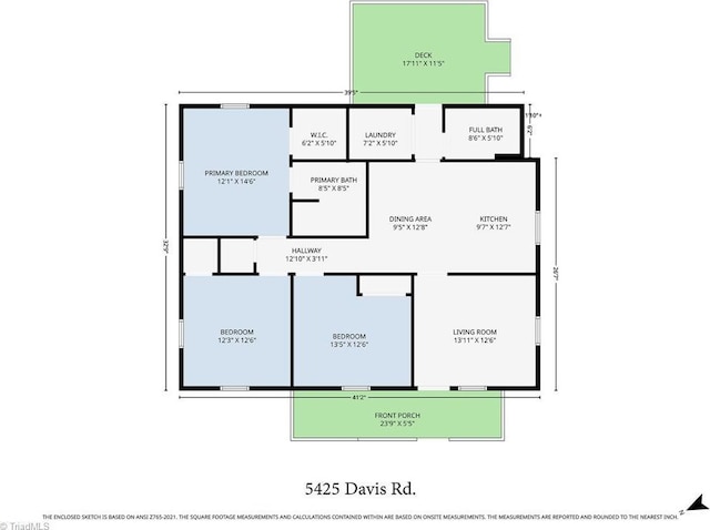 5425 Davis Rd, Walkertown, NC 27105 - view of floor plan / room layout