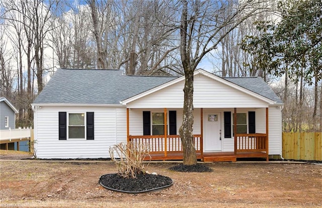 5425 Davis Rd, Walkertown, NC 27105 - view of front facade featuring roof with shingles and a porch