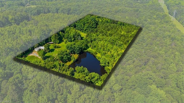 1655 Oakleigh Rd, Mcleansville, NC 27301 - bird's eye view of a nearby body of water and a forest