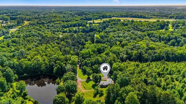 1655 Oakleigh Rd, Mcleansville, NC 27301 - aerial view of a forest and a large body of water