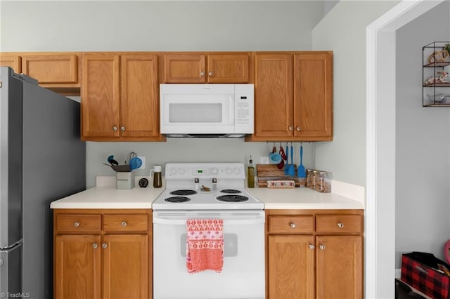 kitchen with white appliances