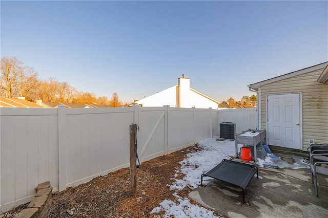 view of patio with cooling unit