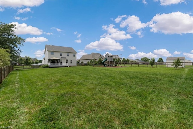 113 Crestbourne Ct, Stokesdale, NC 27357 - view of yard with a playground and a deck
