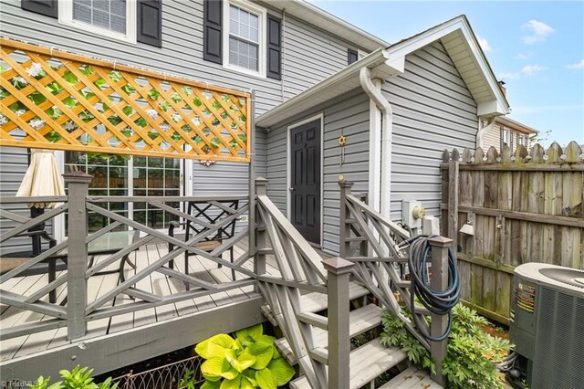 5660 W Market St Unit A, Greensboro, NC 27409 - deck with central air condition unit