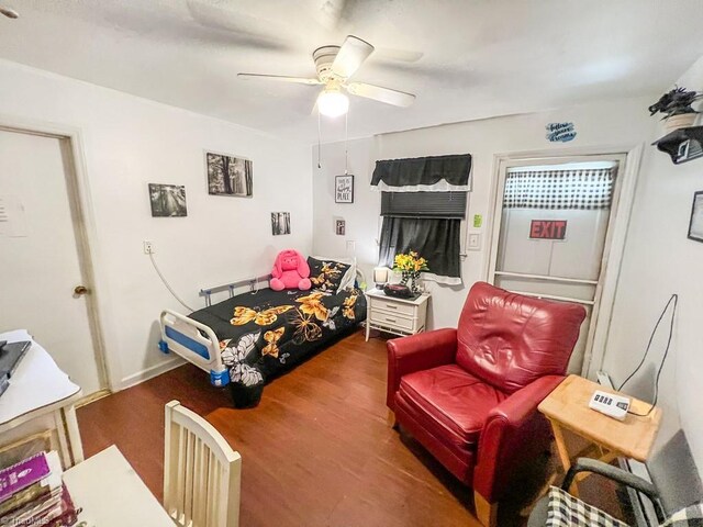 2778 Reynolds Park Rd, Winston-Salem, NC 27107 - bedroom featuring ceiling fan and wood finished floors