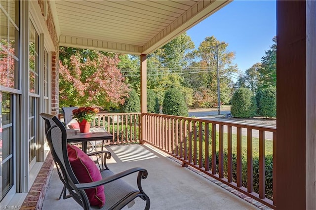 balcony with covered porch