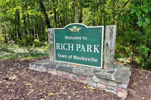 view of community sign