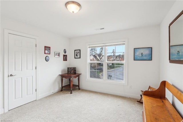 100 Wentworth Dr, Winston-Salem, NC 27107 - sitting room with carpet flooring, baseboards, and visible vents