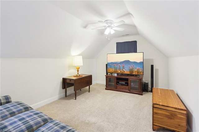 100 Wentworth Dr, Winston-Salem, NC 27107 - interior space featuring baseboards, ceiling fan, and vaulted ceiling