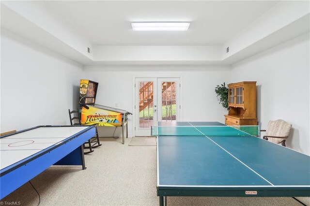 100 Wentworth Dr, Winston-Salem, NC 27107 - rec room featuring french doors