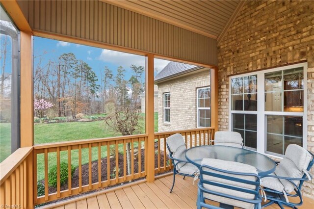 100 Wentworth Dr, Winston-Salem, NC 27107 - sunroom / solarium featuring outdoor dining space