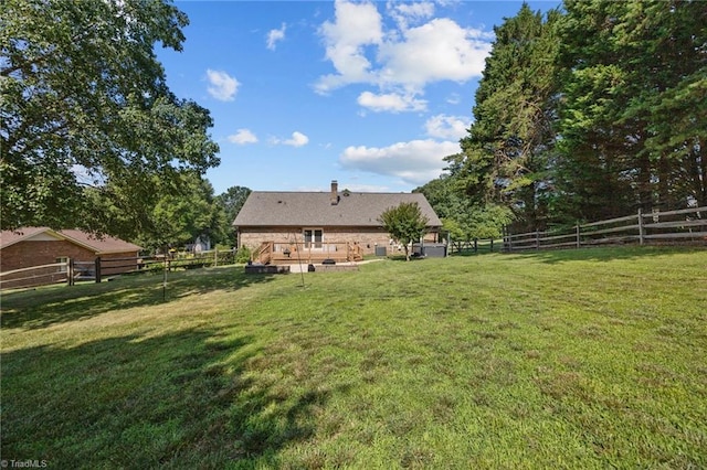 1941 Larkhill Dr, Kernersville, NC 27284 - fenced backyard with a deck