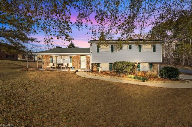 view of split level home