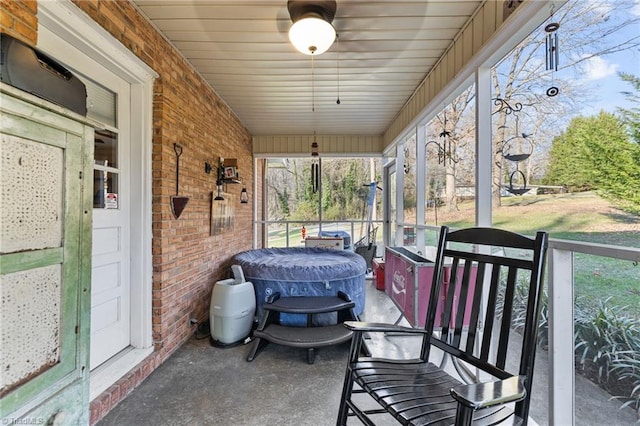 view of sunroom