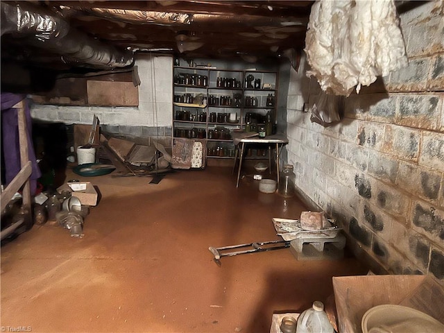 view of basement