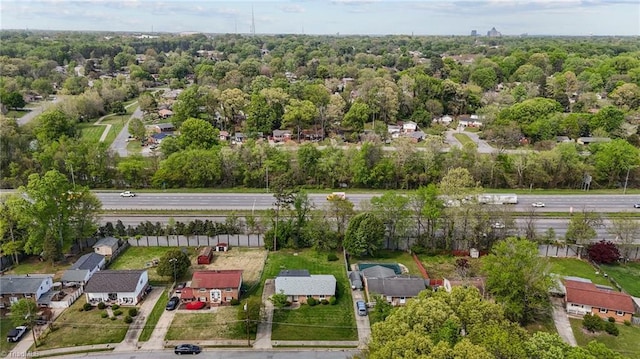 aerial view with a residential view