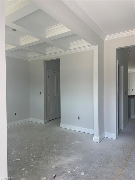 3293 Alyssa Way Lot 3, High Point, NC 27265 - empty room with crown molding, beam ceiling, and coffered ceiling