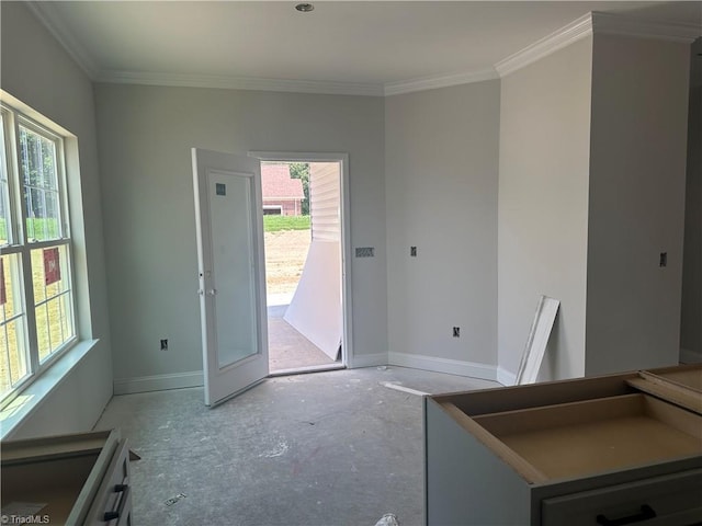 3293 Alyssa Way Lot 3, High Point, NC 27265 - unfurnished dining area with plenty of natural light and ornamental molding