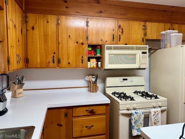 kitchen with white appliances