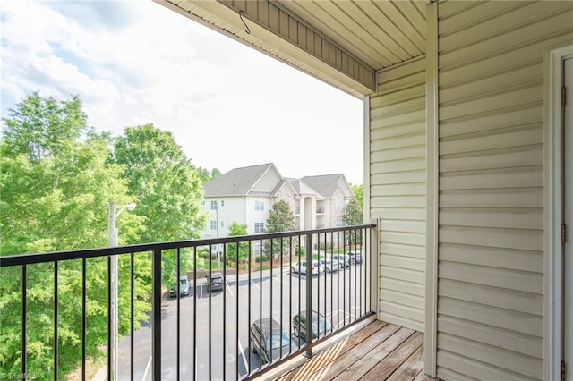balcony featuring a residential view