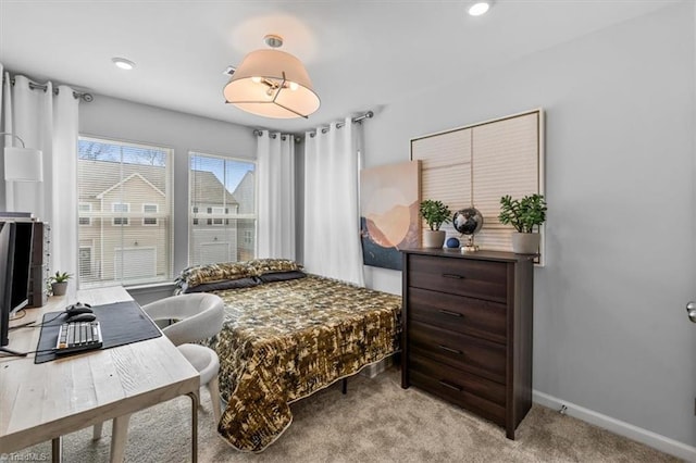 view of carpeted bedroom