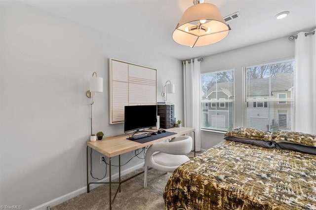 view of carpeted bedroom