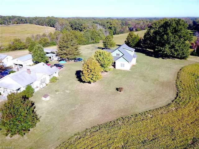 drone / aerial view featuring a rural view