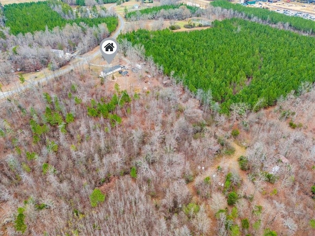 aerial view with a rural view