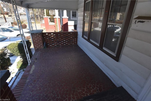 view of patio with a porch