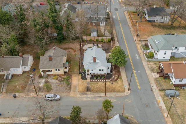 aerial view with a residential view