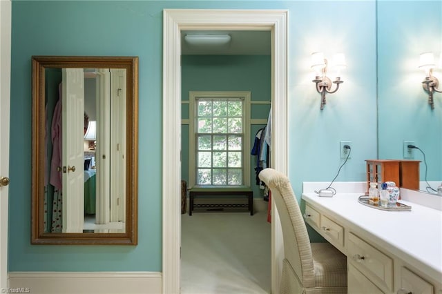 bathroom with vanity