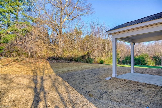 view of yard with a patio area