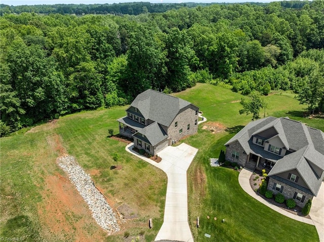 8018 Hacker Dr, Stokesdale, NC 27327 - view from above of property with a heavily wooded area