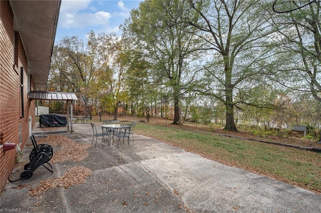 view of patio / terrace featuring grilling area