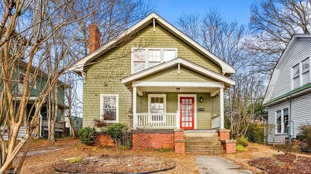 view of front of house with a porch