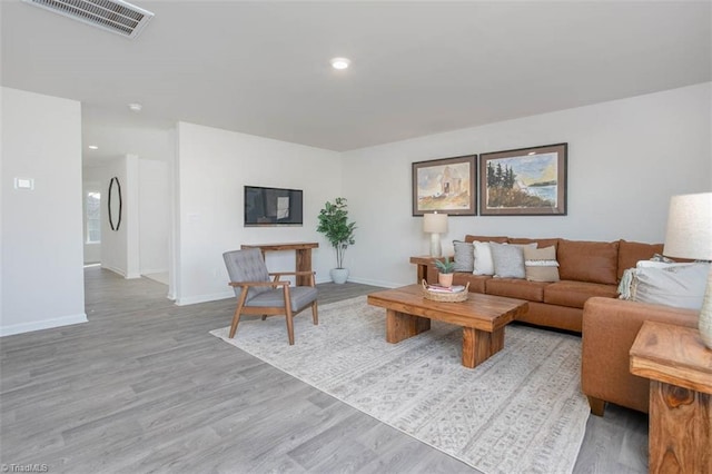 248 Warbler Way, Lexington, NC 27295 - living area featuring light wood-style floors, baseboards, and recessed lighting