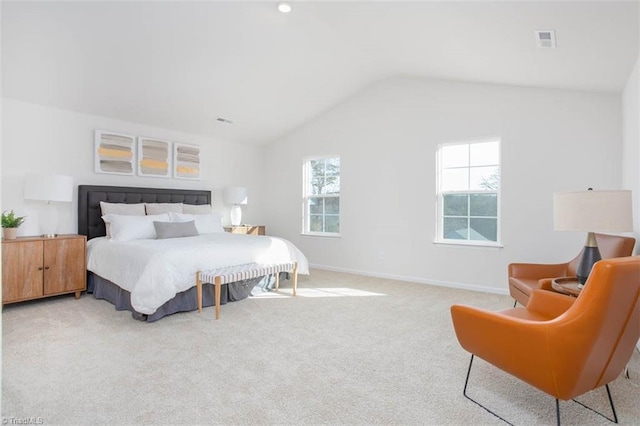 248 Warbler Way, Lexington, NC 27295 - bedroom featuring vaulted ceiling, carpet, and baseboards