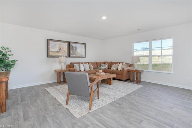 248 Warbler Way, Lexington, NC 27295 - living area featuring wood finished floors, baseboards, and recessed lighting
