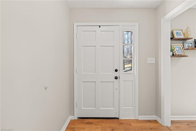 entryway featuring light hardwood / wood-style flooring