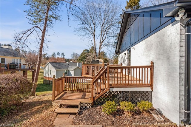 view of wooden deck