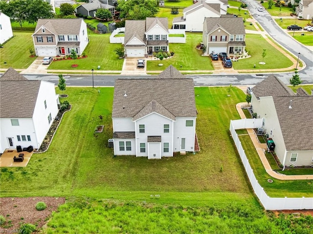 aerial perspective of suburban area